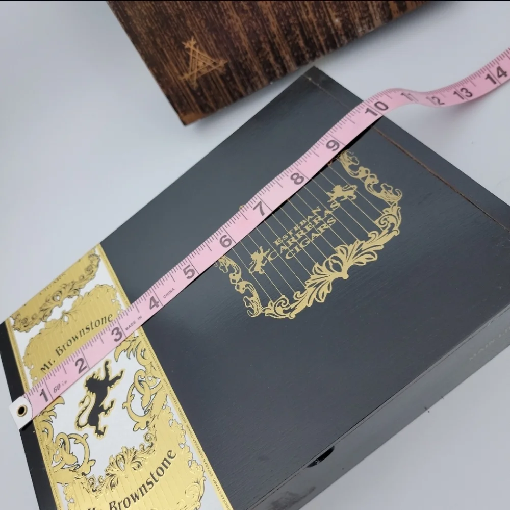 Lot Of 2 Wood Cigar Boxes Empty Organize Decor Mr Brownstone Montecristo DIY